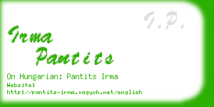 irma pantits business card